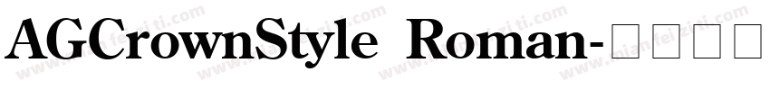 AGCrownStyle Roman字体转换